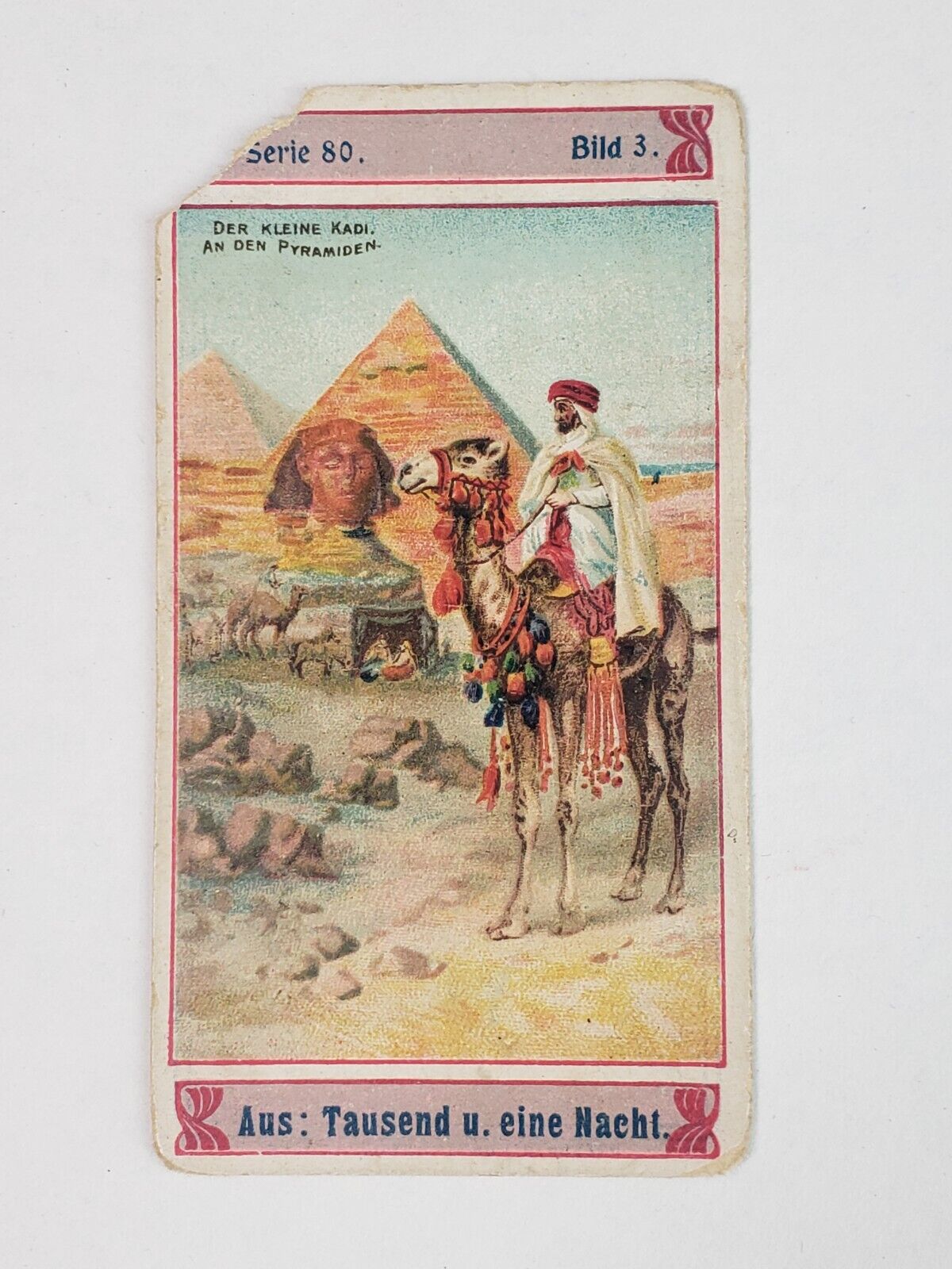 Vintage Joh. Gottl. Hauswaldt German Chocolate Trade Card EGYPT