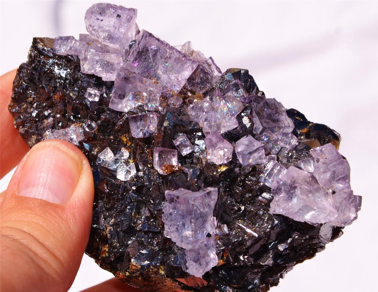 Large Rare Purple ELMWOOD FLUORITE Mineral Sphalerite Carthage Tenn 3.6\