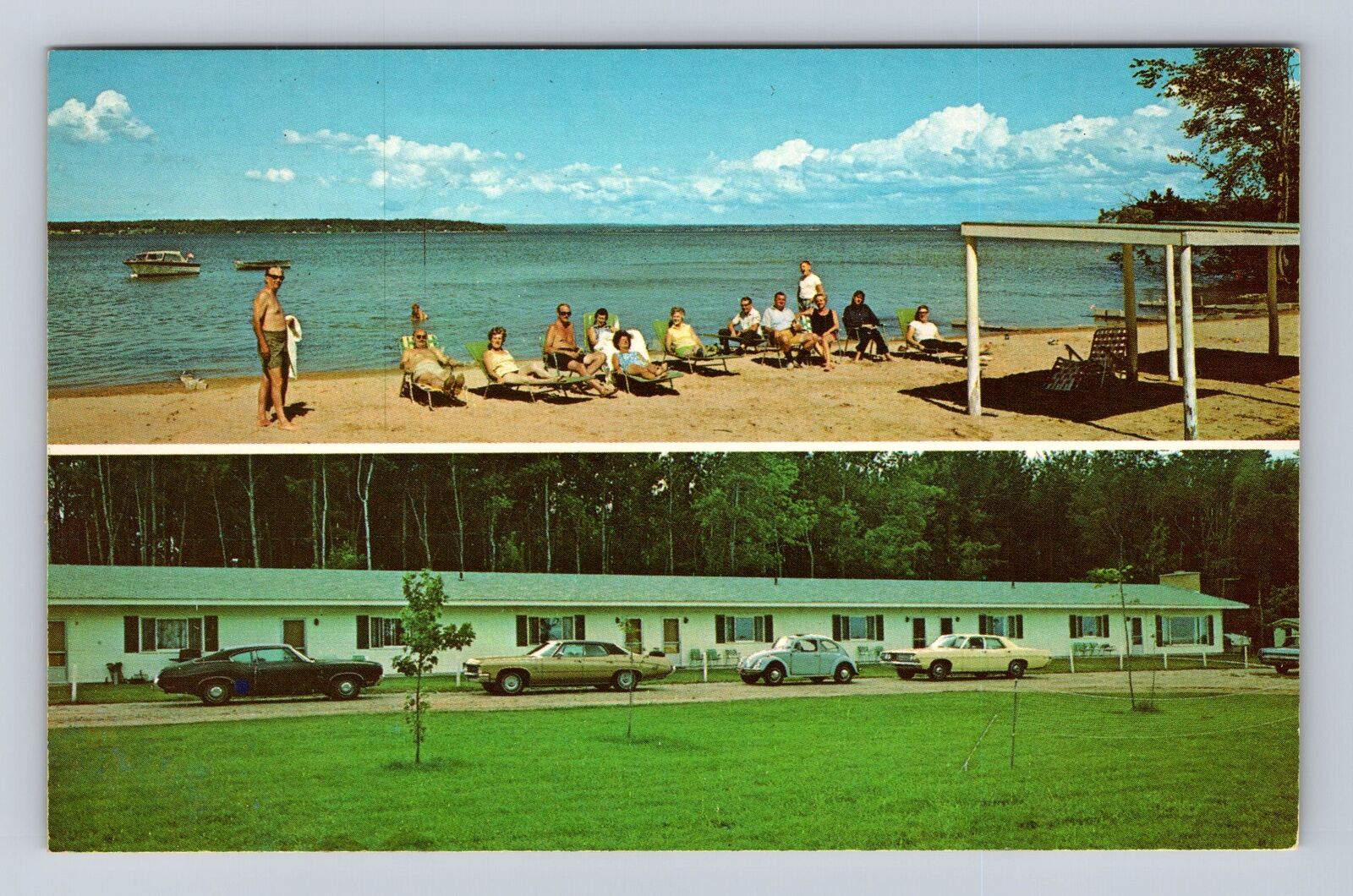 Burt Lake MI-Michigan, Tuesley\'s Motel, Advertising, Antique Vintage Postcard