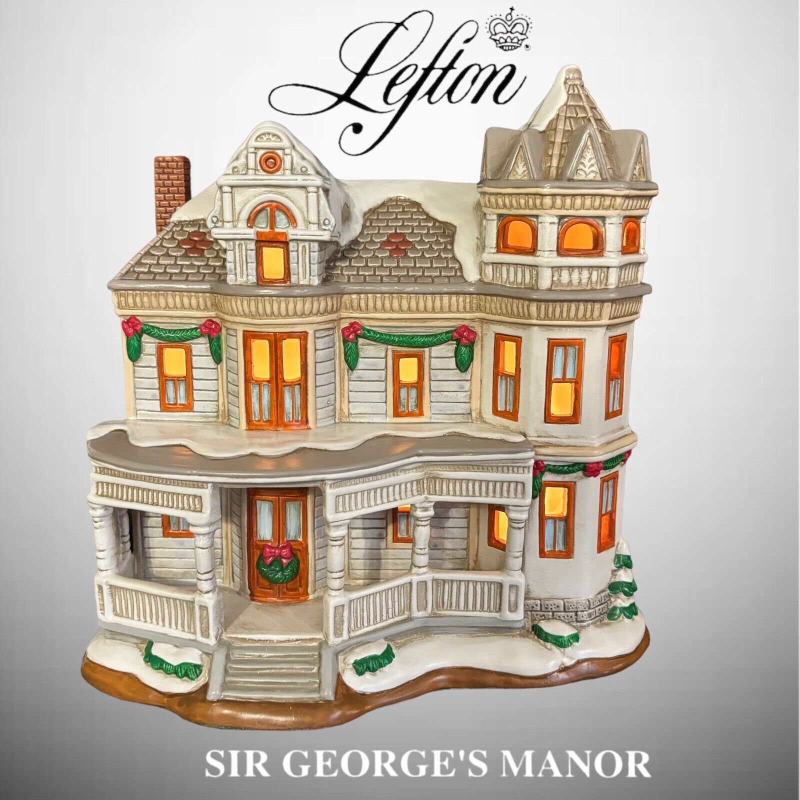 Lefton Colonial Christmas Village Sir George's Manor 1997 Limited Ed 3721 /5500