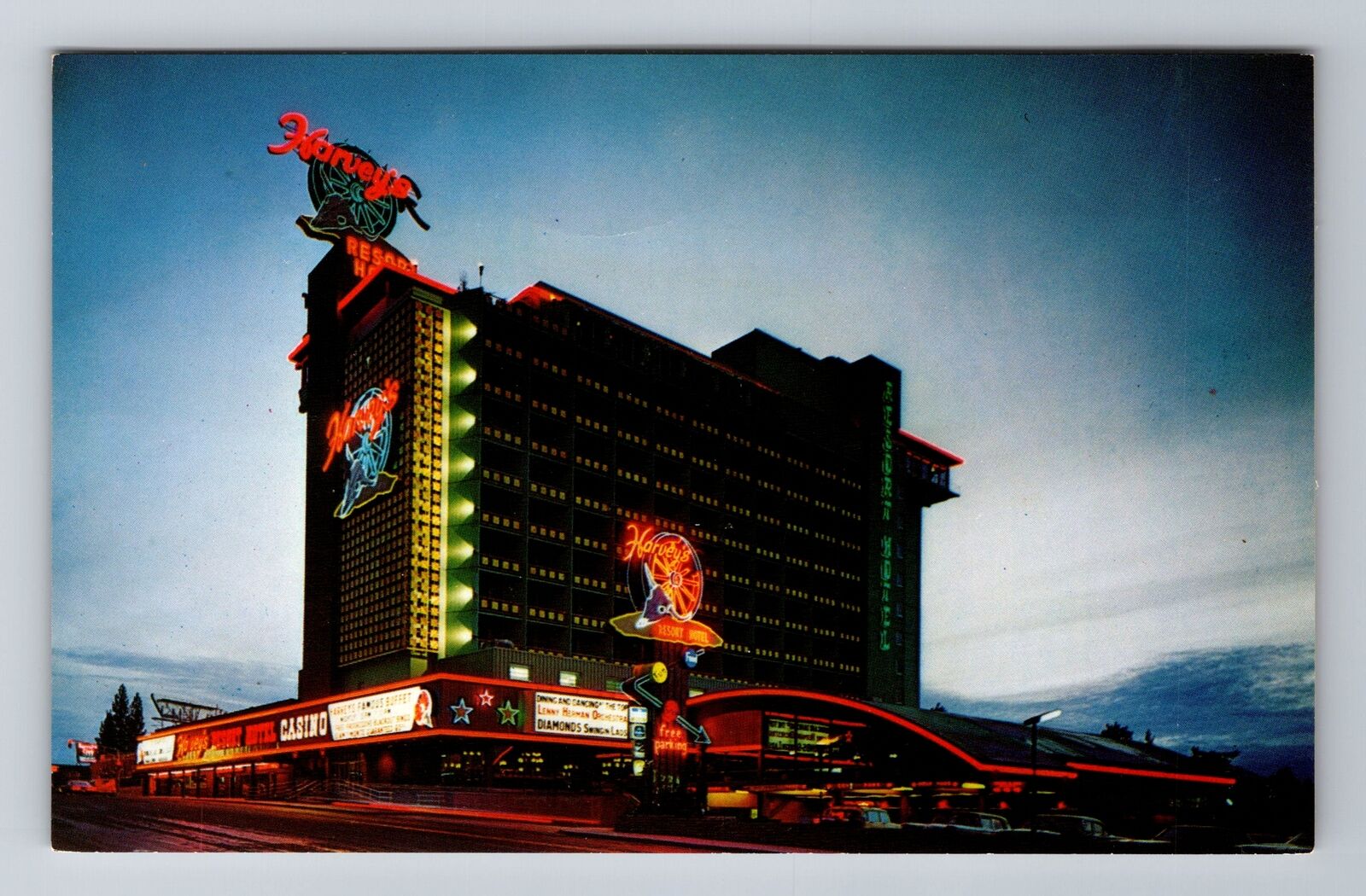 South Lake Tahoe NV-Nevada, Harvey\'s Resort Hotel, Advertising Vintage Postcard