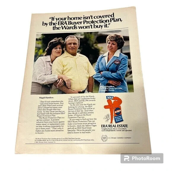 1980 ERA Real Estate Original Vintage Print Ad