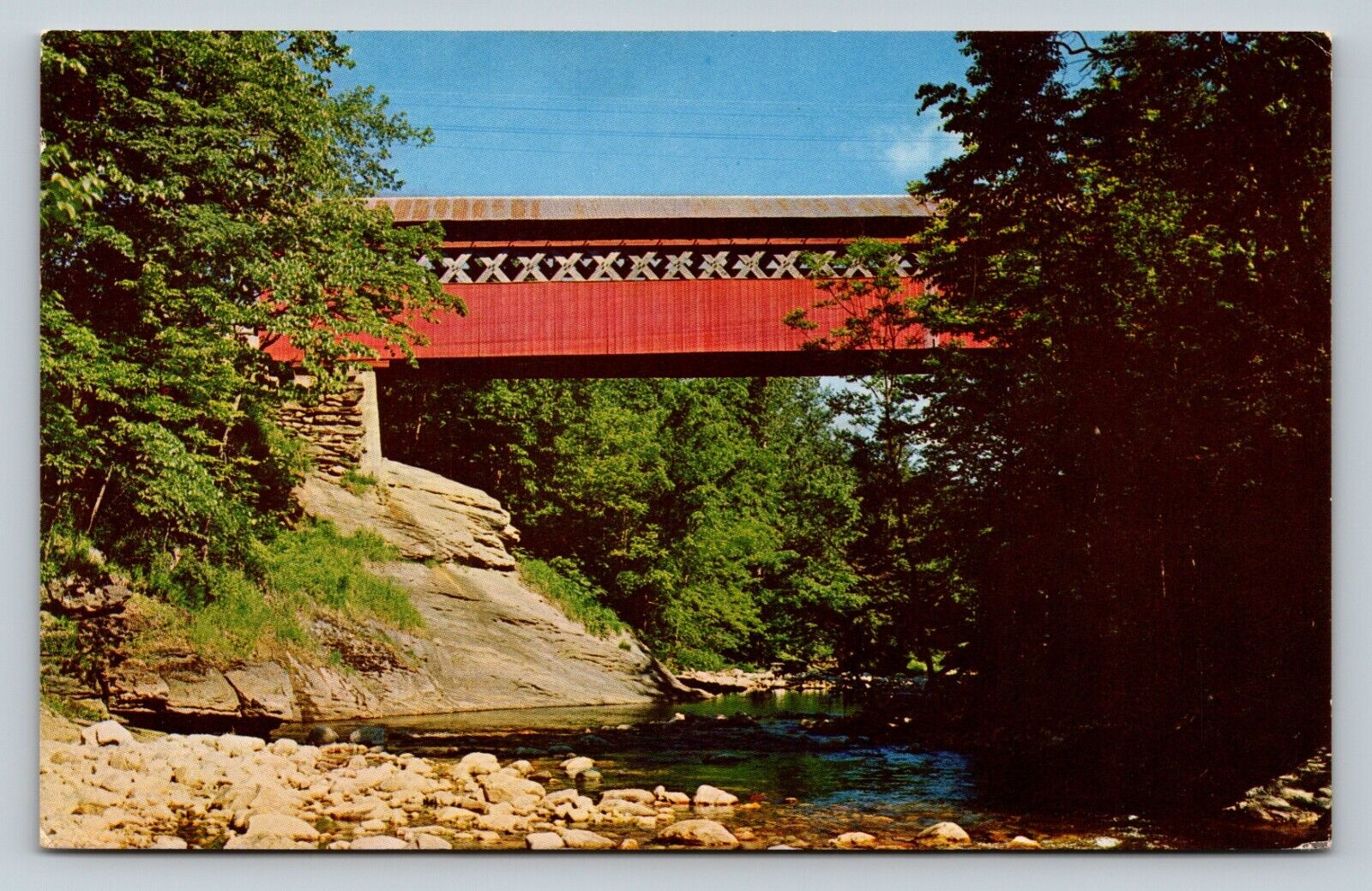 Vintage Postcard: Sunderland Vermont Chiselville Road Covered Bridge 