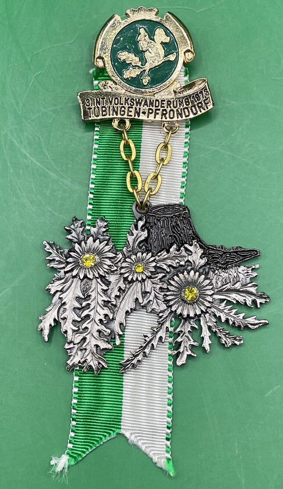 Vintage German Hiking Medal 1976 3 Int Volkswanderung Tubingen-Pfrondorf