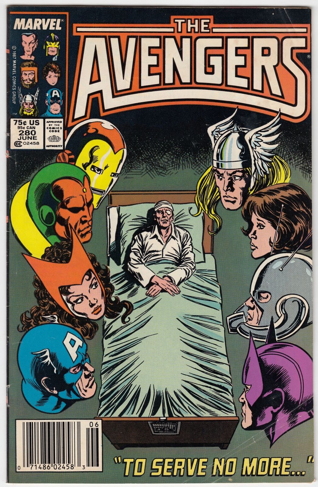Avengers Earth\'s Mightiest Heroes # 280 Comic Book 1987 Faithful Servant Jarvis