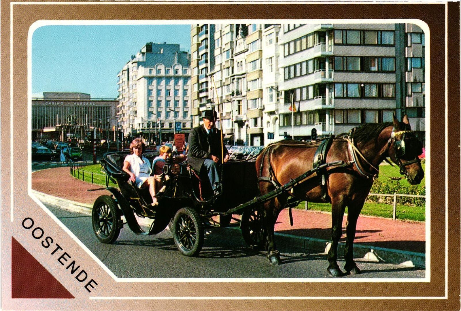 Vintage Postcard 4x6- Horse and carriage, Greetings from Grusse, AUS