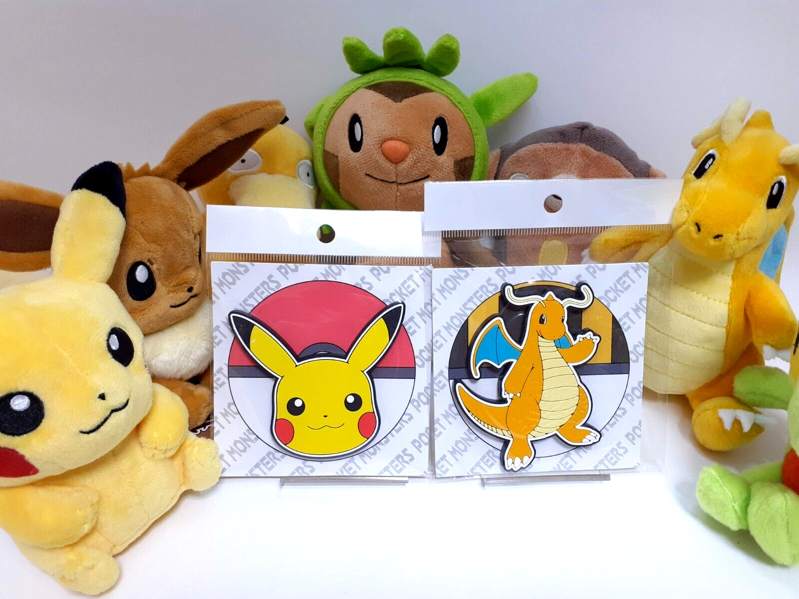 Pokemon Die Cut Magnet PIKACHU & DRAGONITE Pocket Monster Pokémon   From Japan