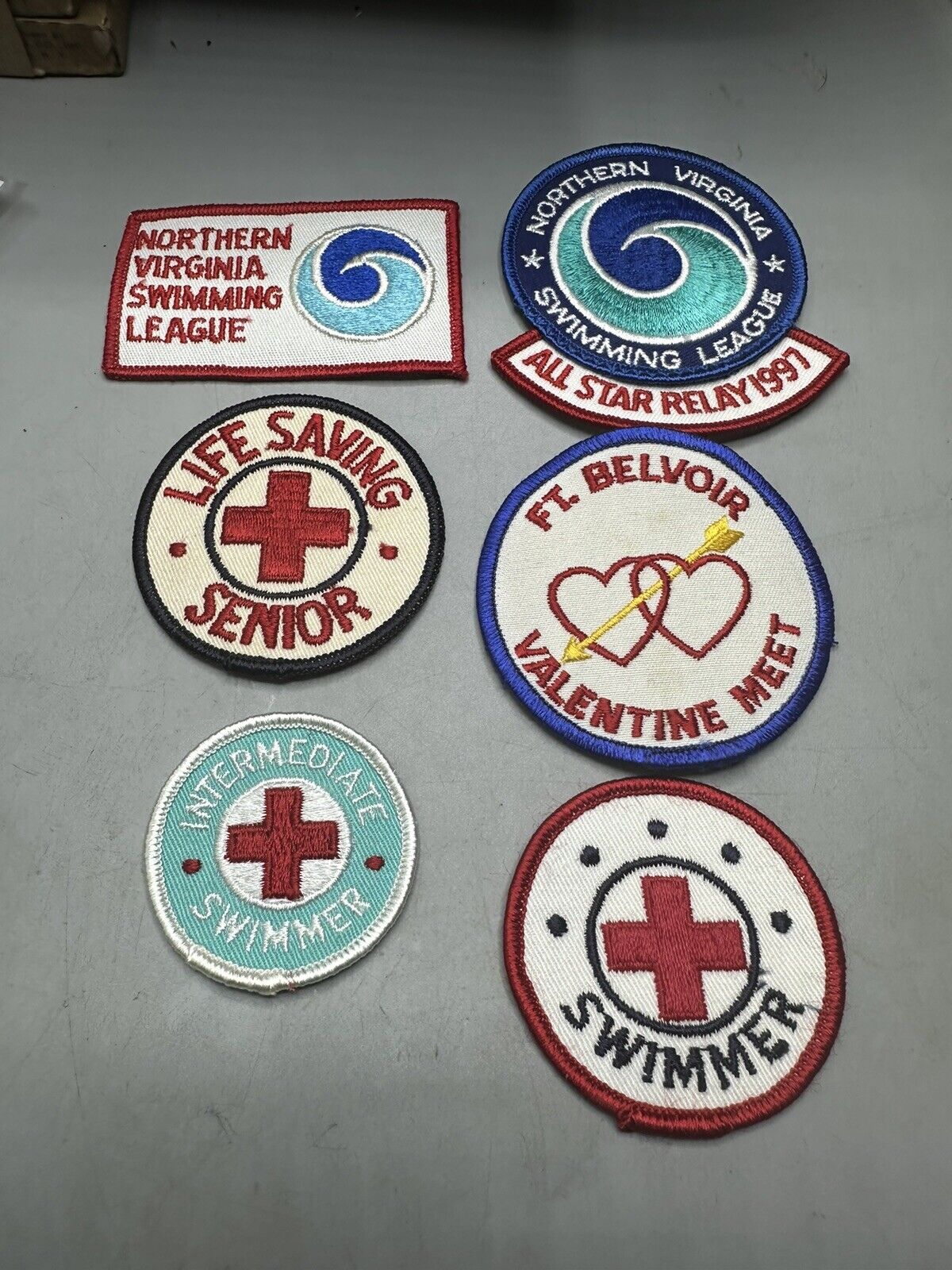 Mixed Lot Of 6 Patches - Life Saving Senior, Intermediate Swimmer, etc...