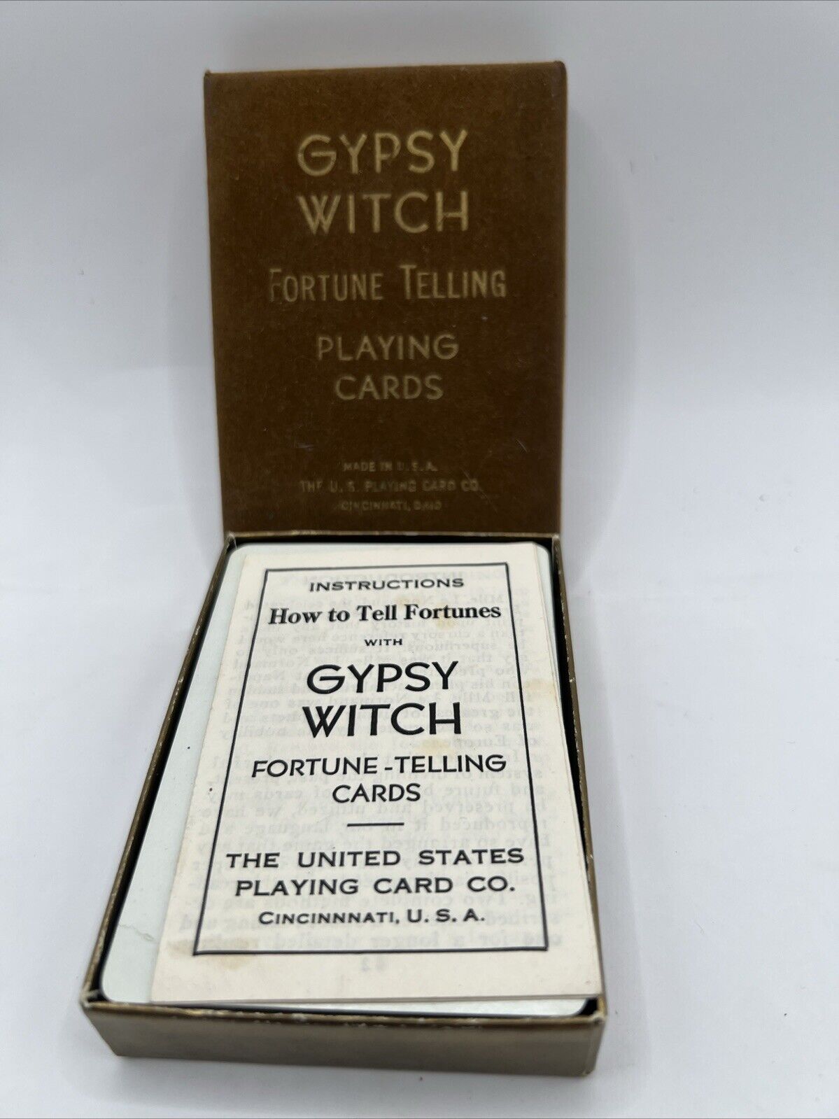 Vintage 1940s Gypsy Witch Fortune Telling Playing Cards Complete W/Instructions
