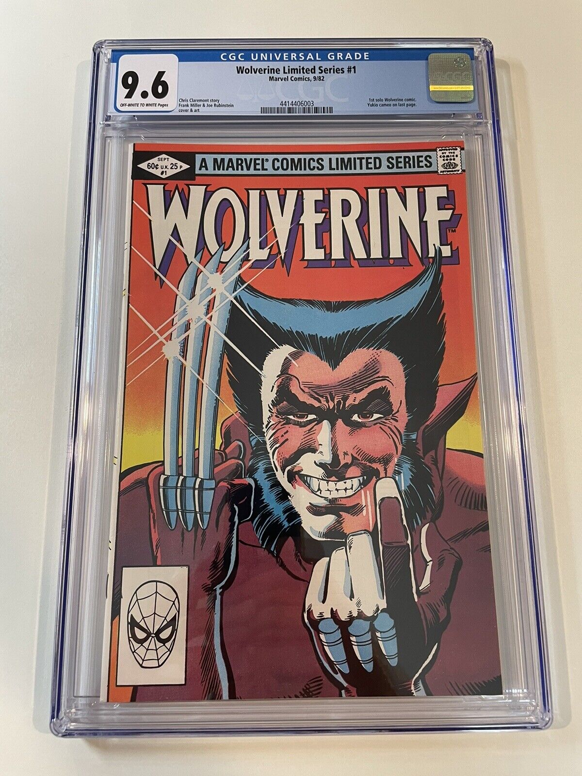 Wolverine Limited Series #1 CGC 9.6 - NM Near Mint (Marvel 1982)