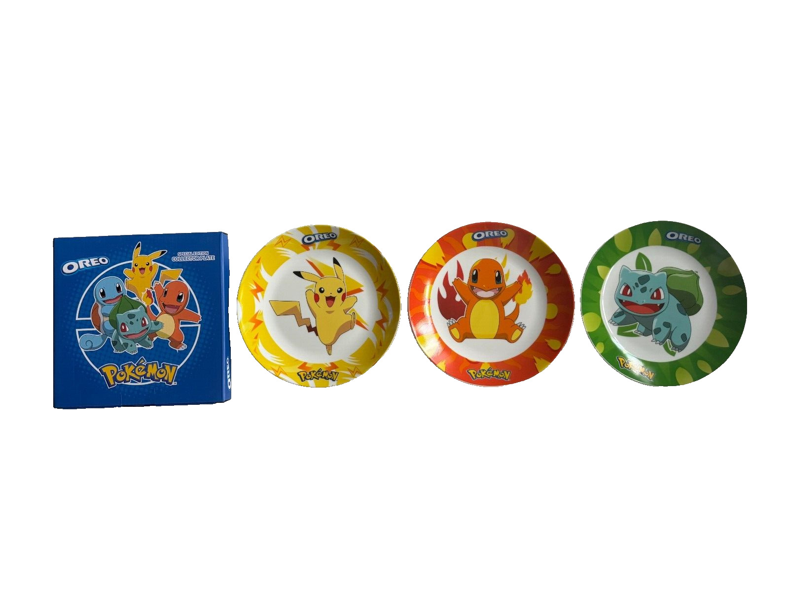 Oreo Pokémon 3 different design pictures plate limited Edition Free FedExpress