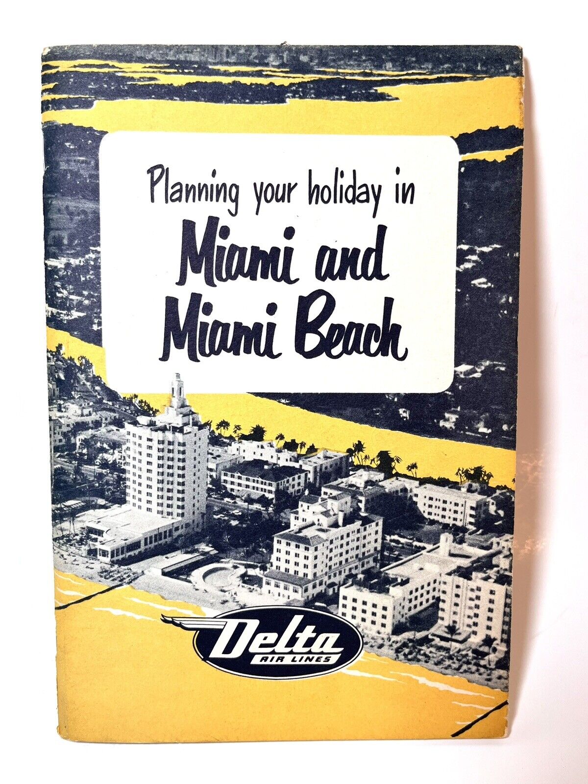 1953 MIAMI BEACH FL Delta Air Lines Vacation Planner ~ 64 Page Booklet Guide