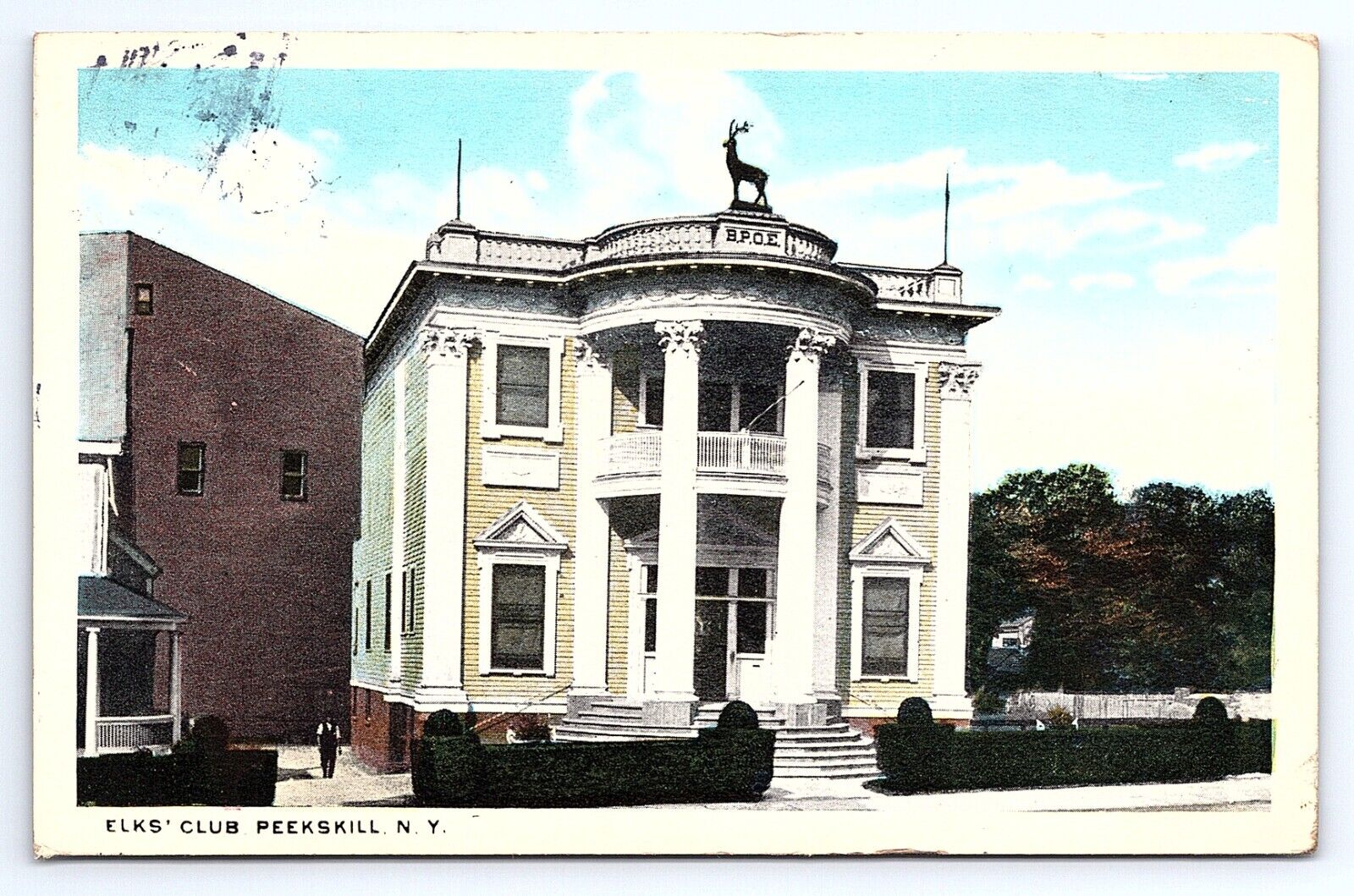 Postcard Elks\' Club Peekskill New York NY c.1920