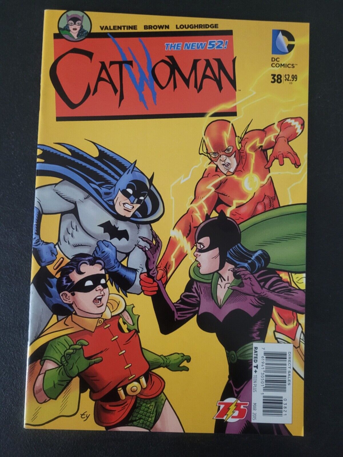 CATWOMAN #38 (2014) DC 52 COMICS THE FLASH 75TH ANNIVERSARY VARIANT COVER