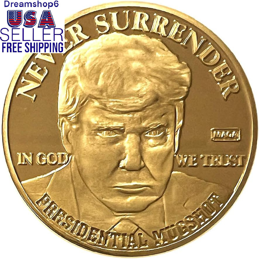 Trump Mugshot Golden Proof Coin by Proud Patriots | Trump Collectibles, Trump Gi
