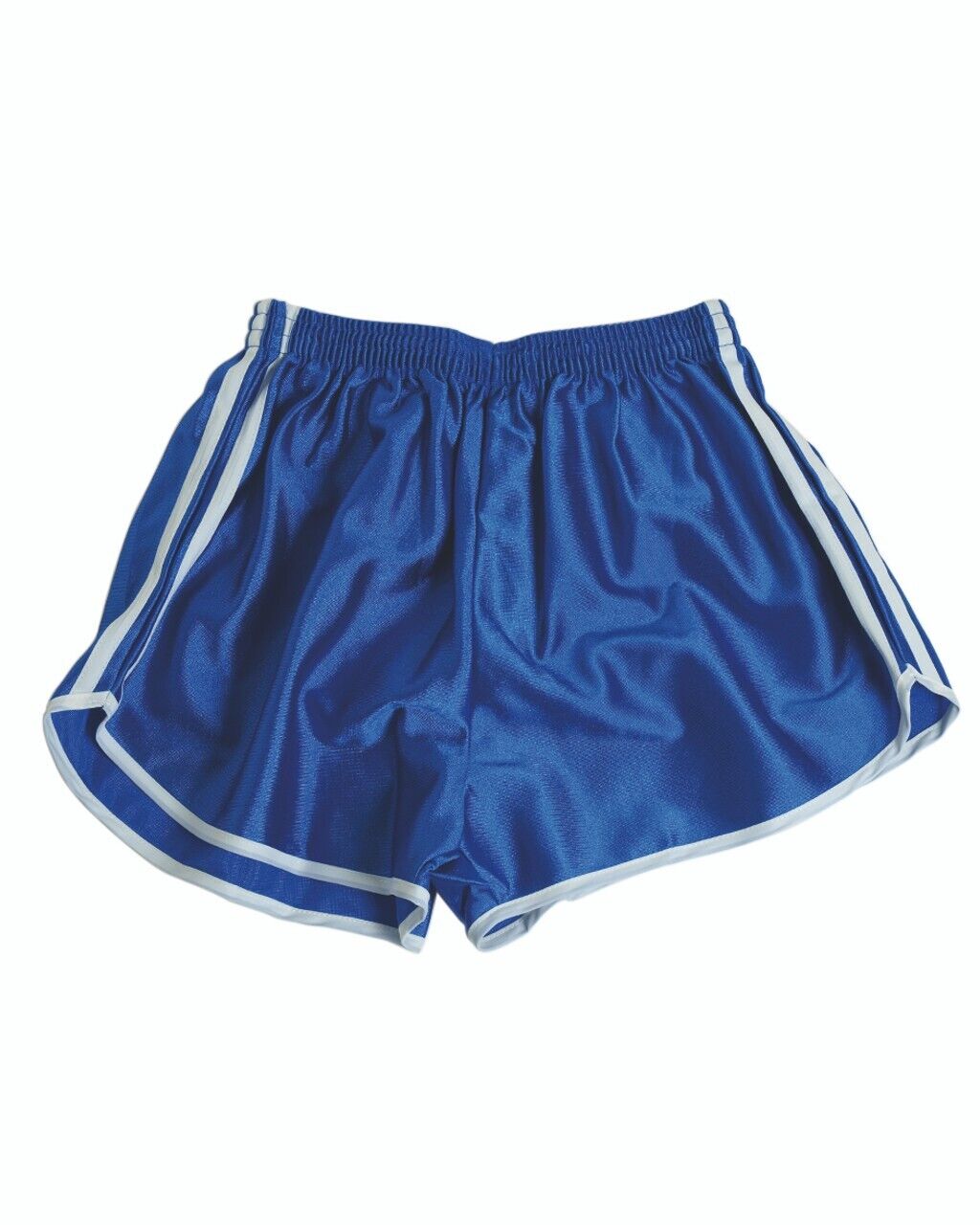 Blue French Army Sports Shorts White Summer Military Fitness Gym Running Sz Med