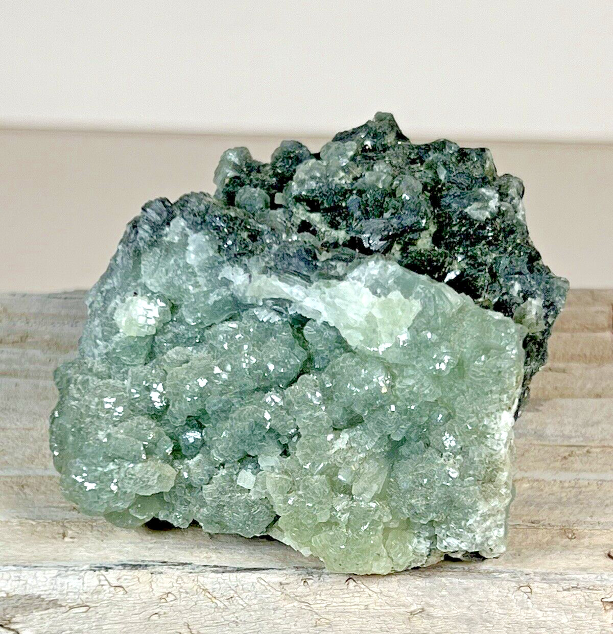 Green Prehnite Crystal Mineral from Morocco  212   grams