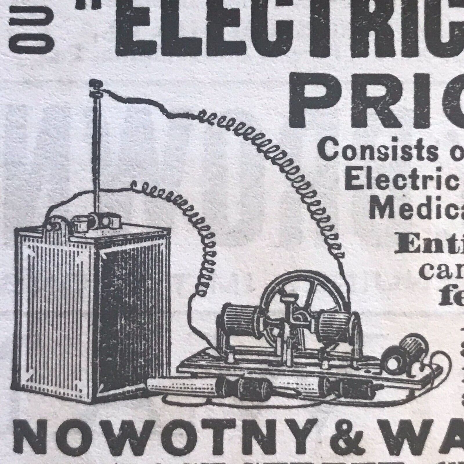 1880s-90s Nowotny & Watrous Mfg. Racine Str. Cinn. Victorian Print Ad / 2V1-36