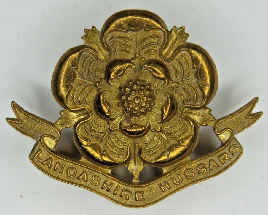 British Army Lancashire Hussars Cavalry - Cap Badge  King\'s Crown