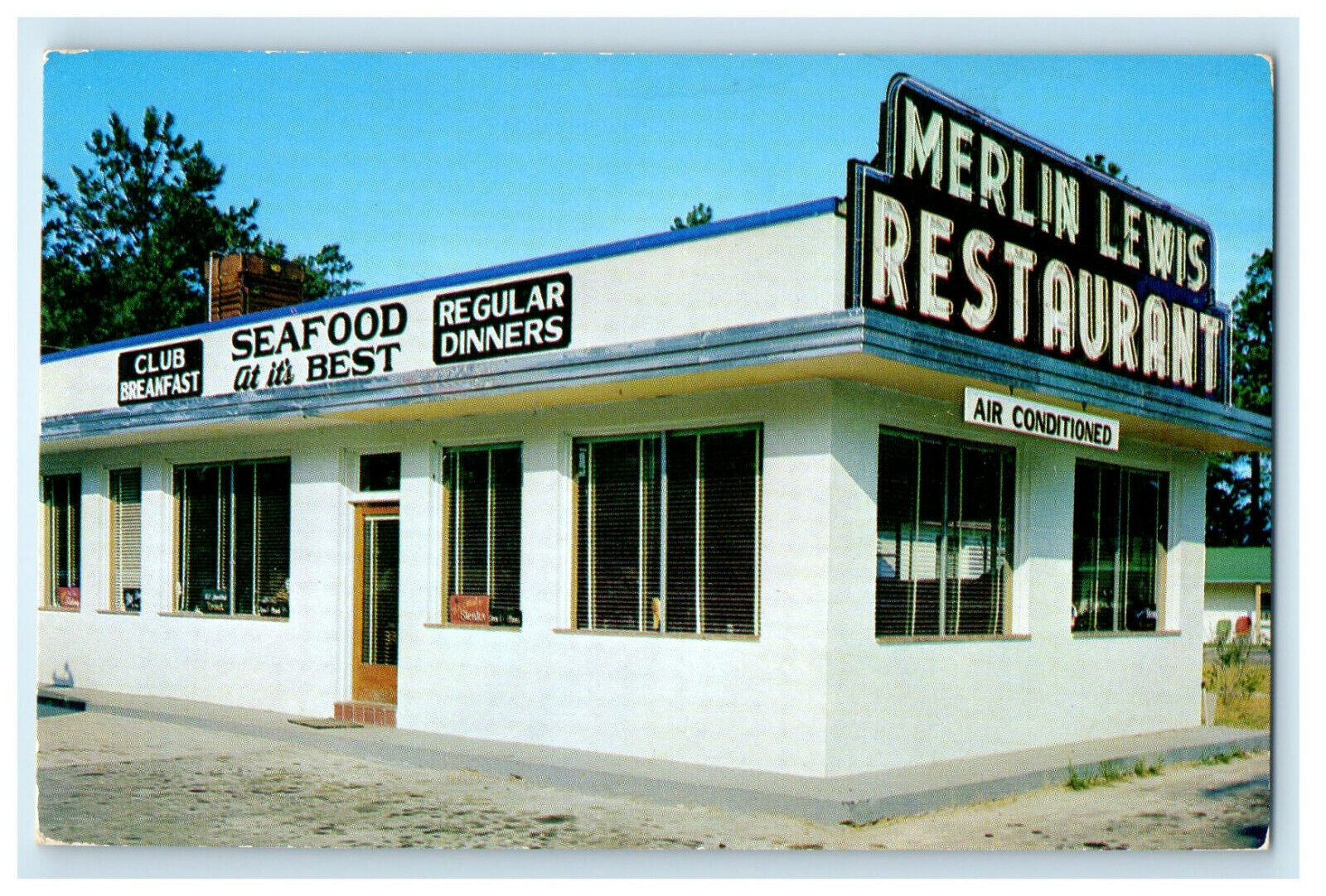 c1970s Merlin Lewis Restaurants 301 Hi-way Rocky Mount NC Unposted Postcard