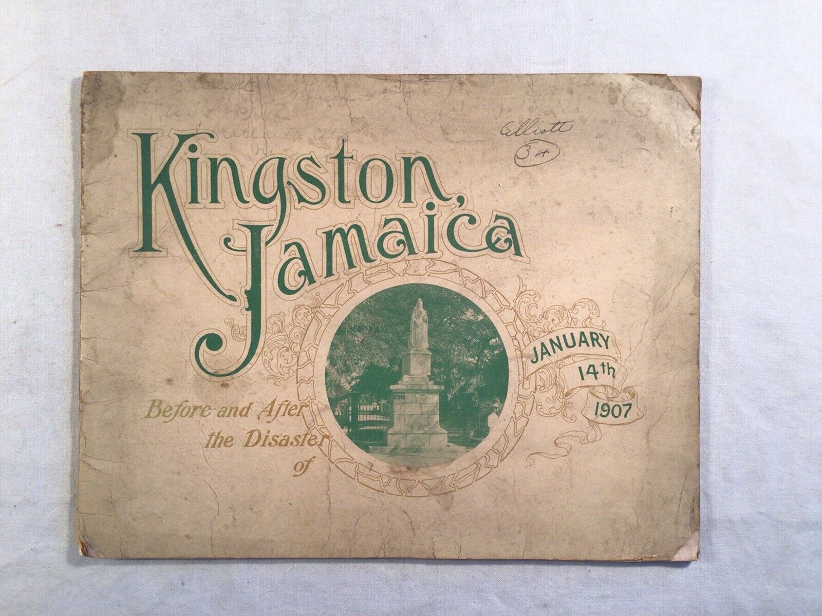 1907 KINGSTON JAMAICA Disaster Souvenir Photo Views Picturesque Picture Book VTG