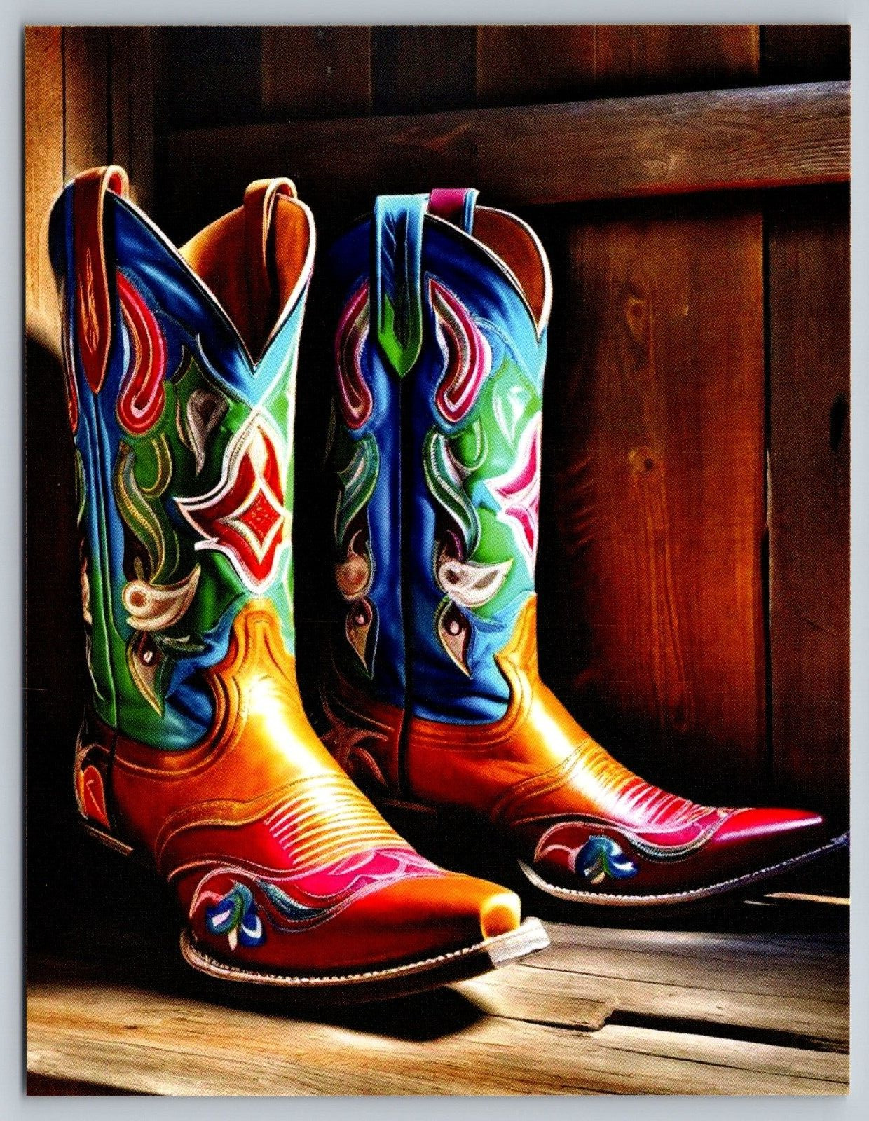 Art Postcard Boots for a Drugstore Cowboy A15