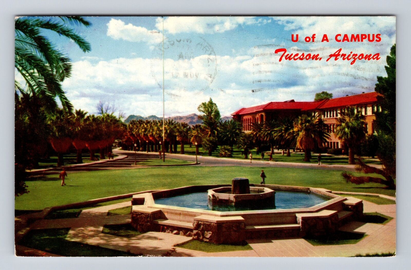 Tucson AZ-Arizona, U Of A Campus, Antique, Vintage c1965 Souvenir Postcard