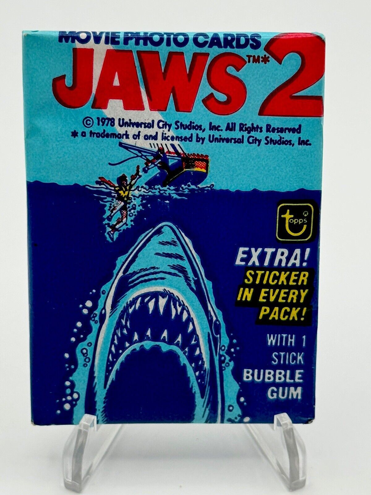 1978 Topps JAWS 2 Movie (1) Unopened Vintage Wax Pack