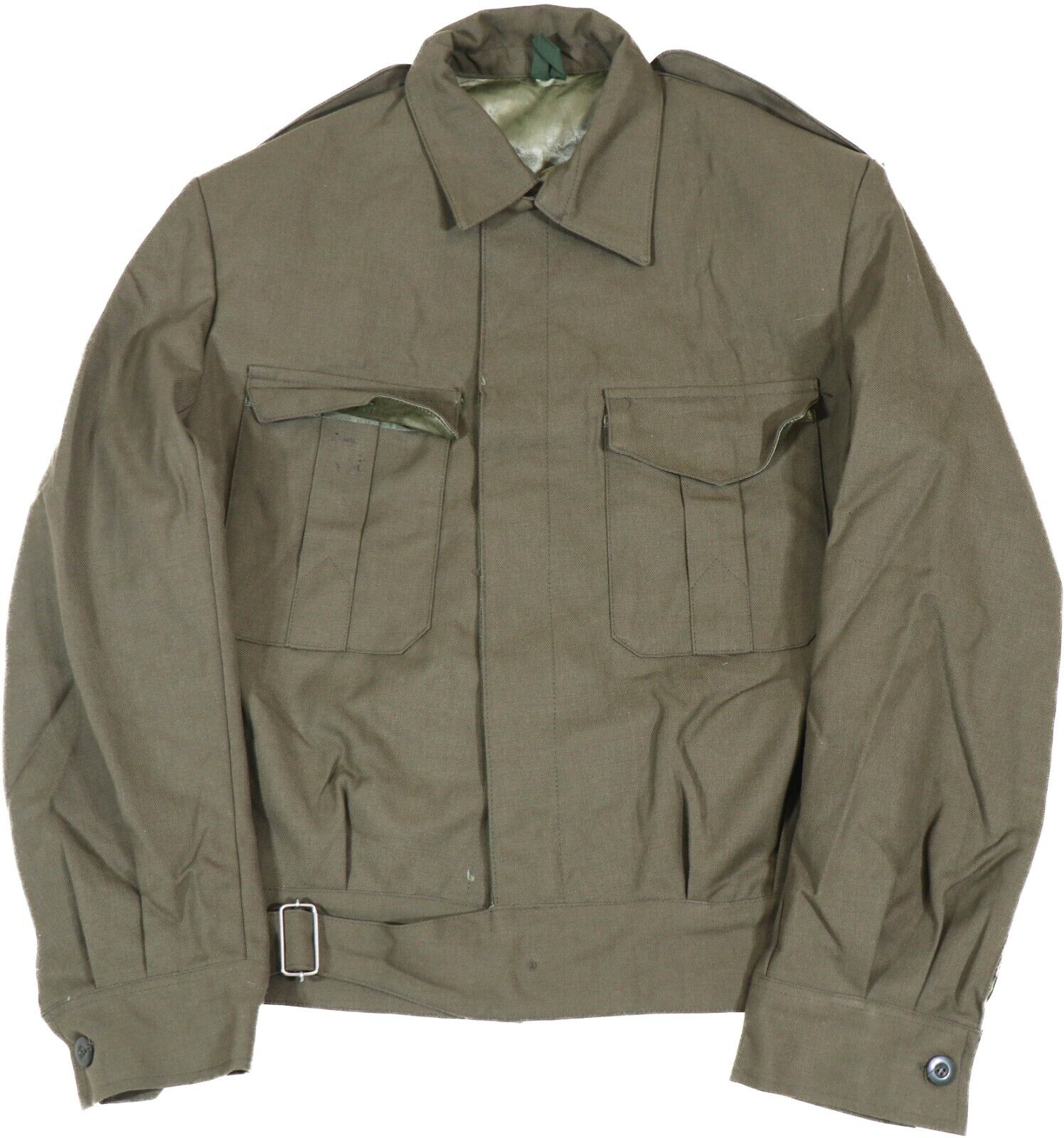 Medium - Authentic Greek Army IKE Field Jacket Uniform OD Green Military Shirt