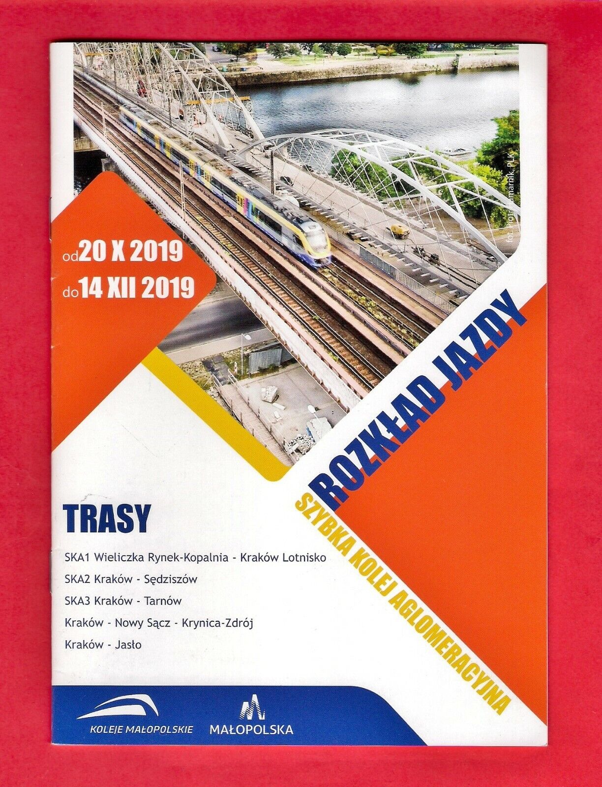 Train Timetable - Koleje Małopolskie - Lesser Poland Railways - Kraków - 2019