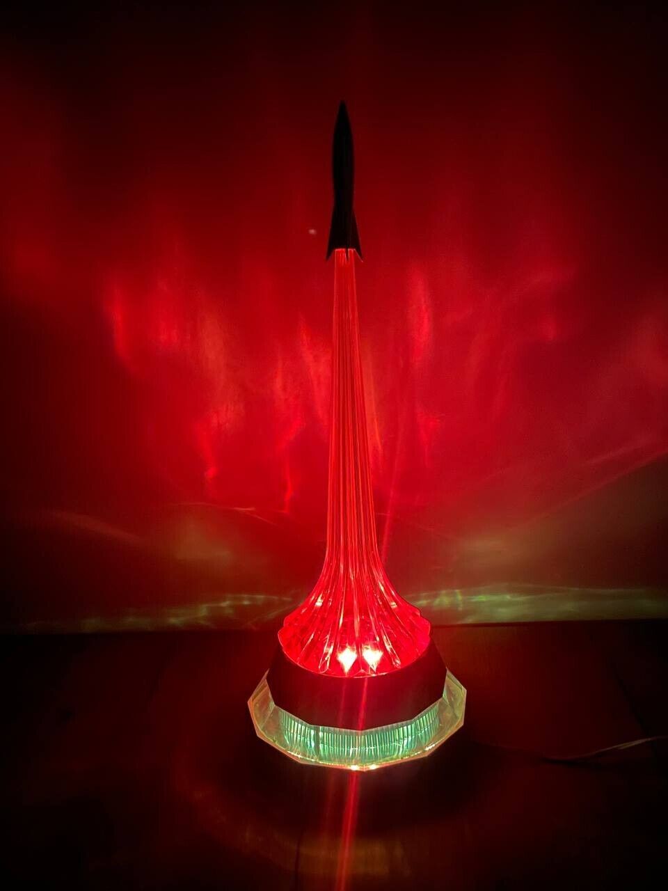 Vintage Night Light, Rocket. collectible Table lamp Cosmos COSMONAUTIKA USSR