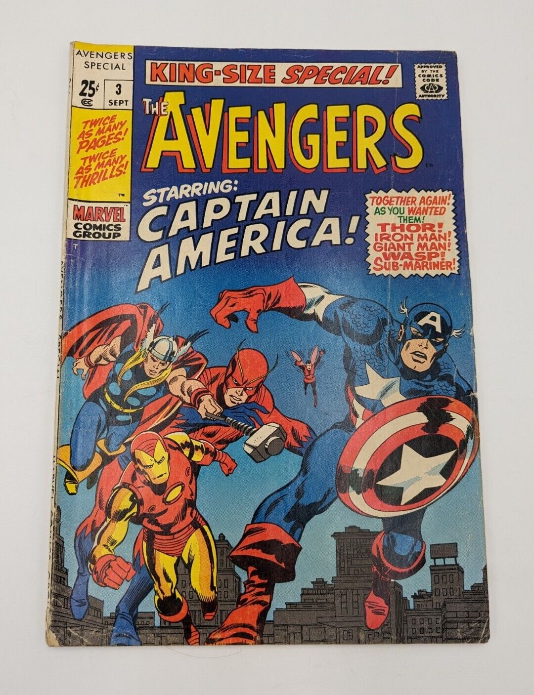 Avengers King-Size Special #3 (GD/VG) Lee, Kirby, Buscema Marvel 1969
