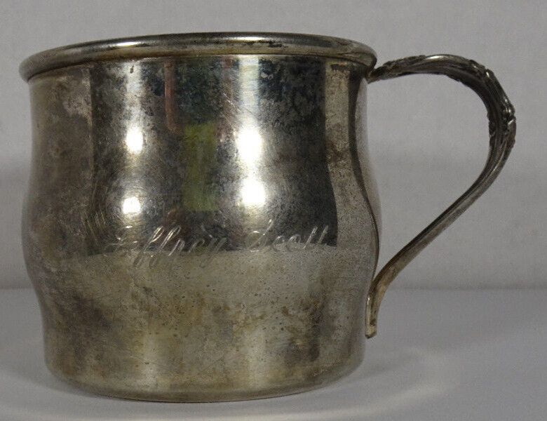 c1965 Community Oneida Silver Plate Baby Cup Silver Artistry Pattern Engraved US