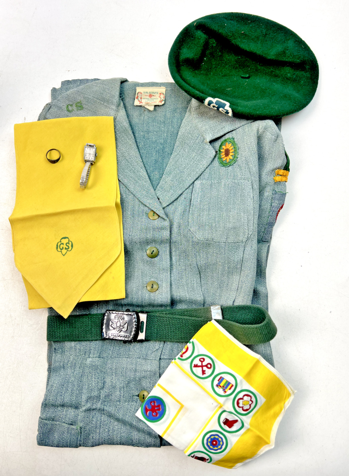 Vintage 1940s Girl Scout Complete Uniform Set