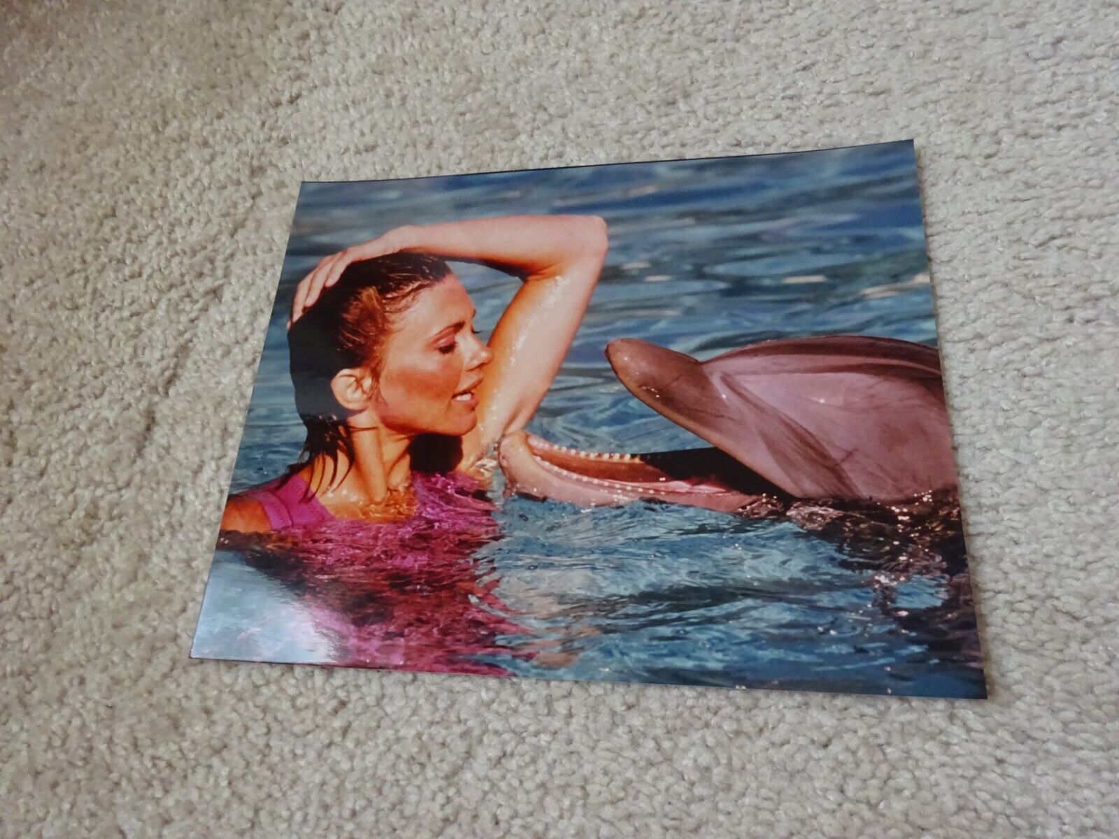 Olivia Newton John 8 x 10 Color Photo One Dolphin
