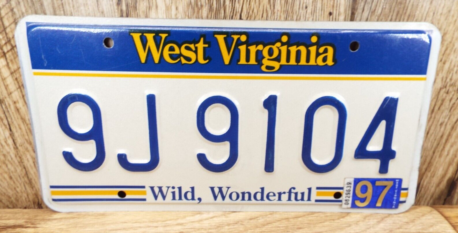 VINTAGE 1990'S West Virginia License Plate VG MAN CAVE