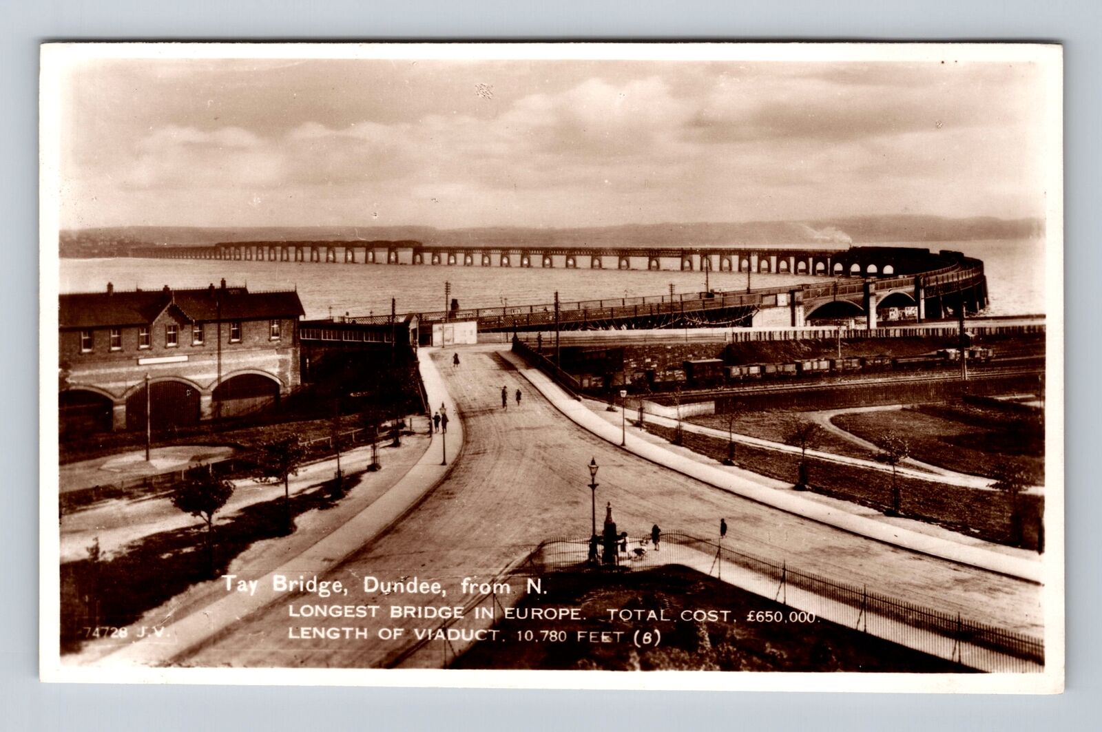 Dundee Scotland, Tay Bridge, Longest Bridge In Europe, Vintage Postcard