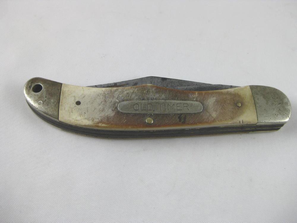 Old Vintage Schrade Old Timer 250T 2 Blade Folding Pocket Knife USA