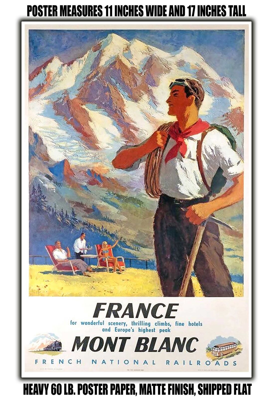 11x17 POSTER - 1948 France Mont Blanc French National Railroads