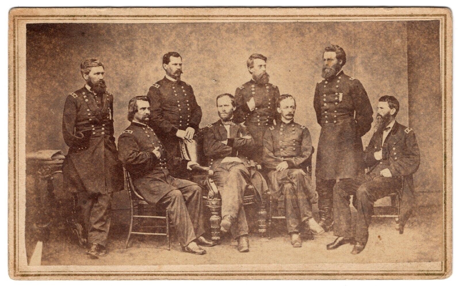 CDV Photograph of William T Sherman & His Generals - Known for March to the Sea