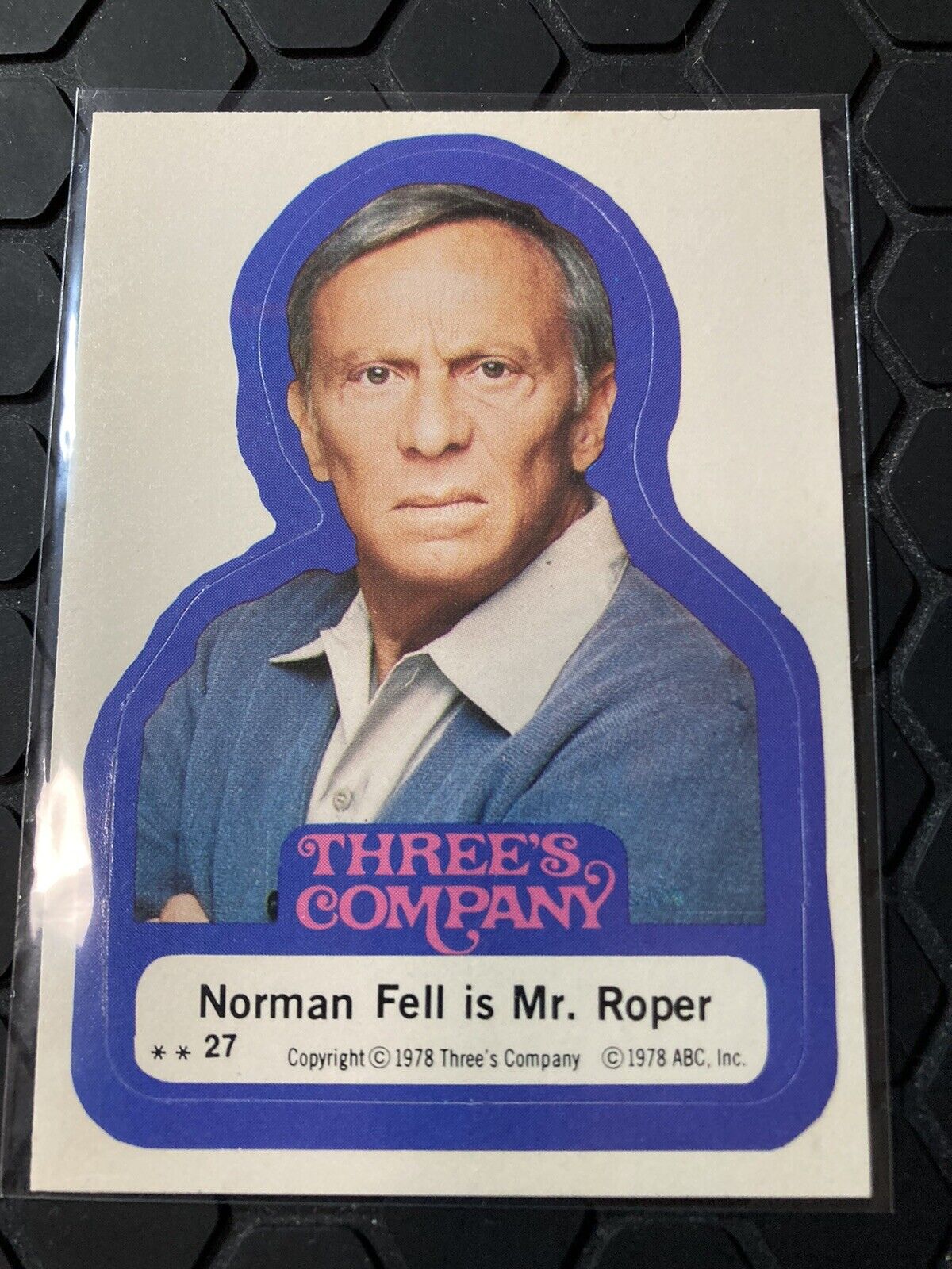 Vintage 1978 Three\'s Company Topps Sticker Card #27