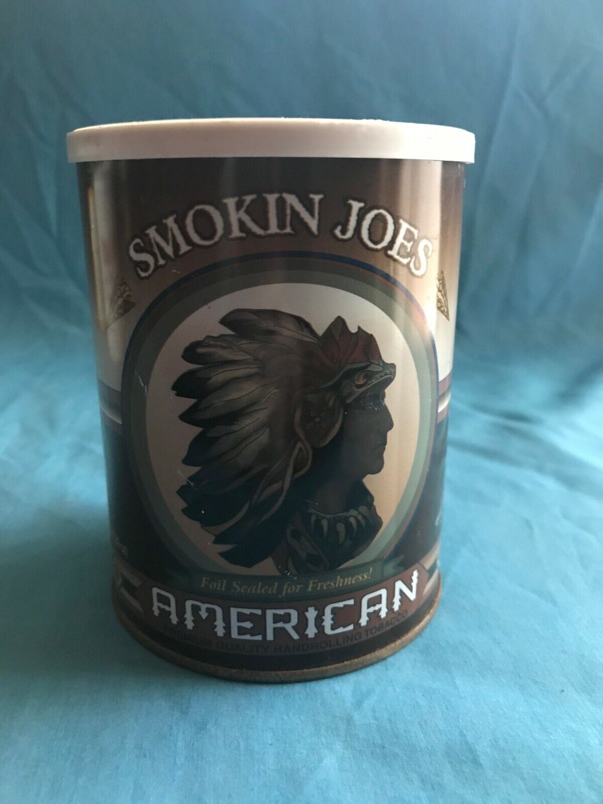 Very Rare Vintage Smokin Joes Premium American Tobacco 5.29 oz. Empty Tin Can
