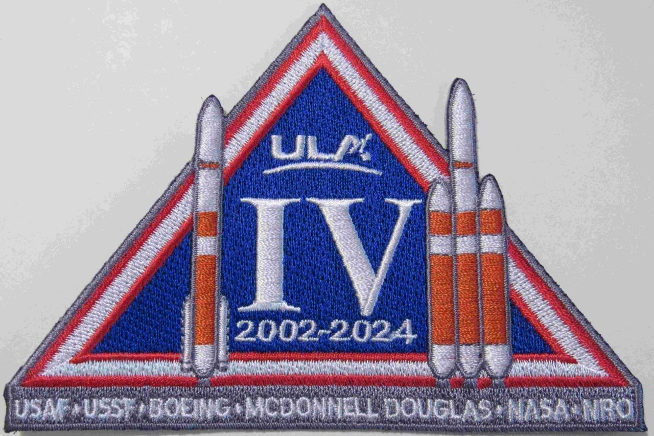 DELTA IV PROGRAM COMMEMORATIVE PATCH USAF USSF BOEING ULA NASA NRO 2002 - 2024
