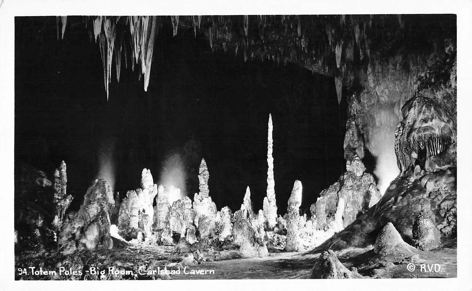 RPPC Carlsbad Cave National Monument, Totem Poles, Carlsbad New Mexico