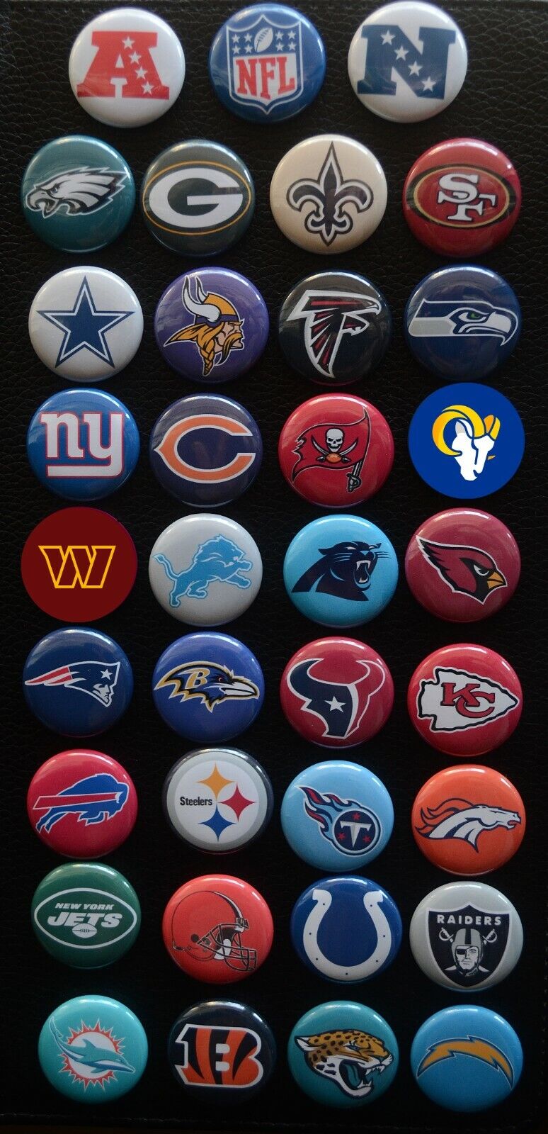 NFL Team Magnet Set (All Teams) - 1 1/2