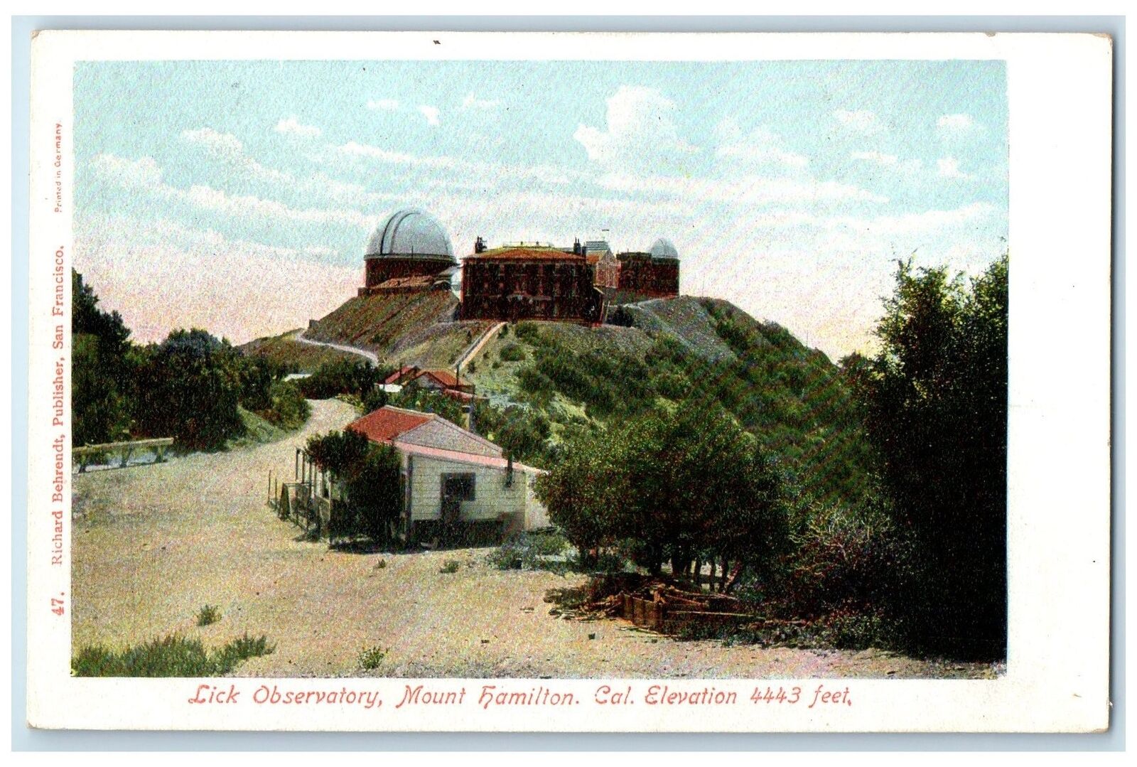 c1905\'s Lick Observatory Mt. Hamilton California CA Unposted Vintage Postcard