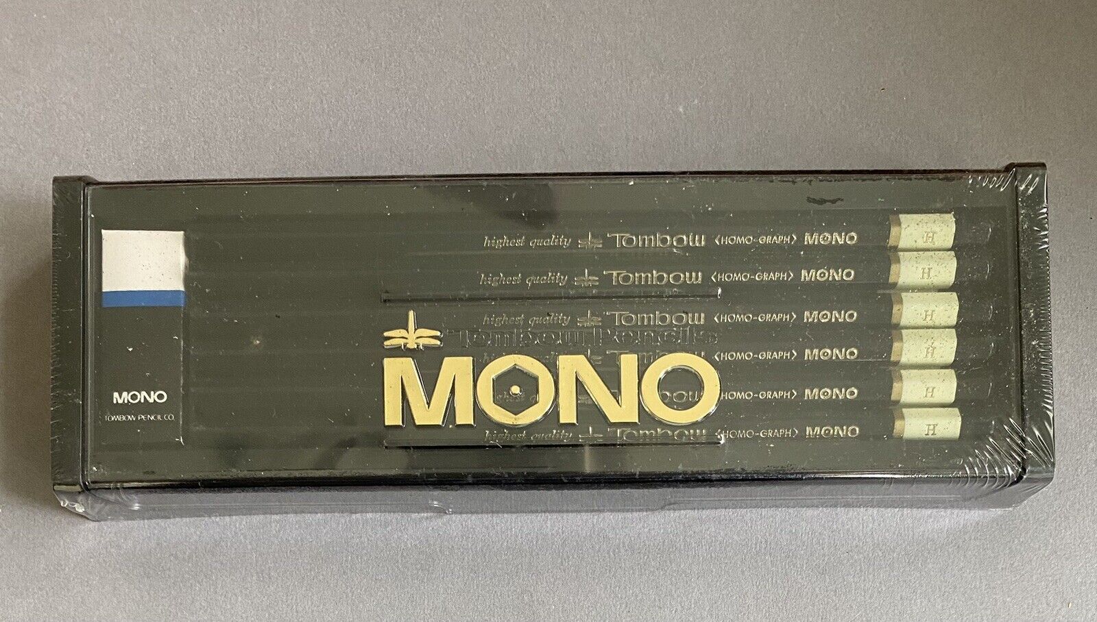 12 Japanese Vintage Pencil Tombow MONO NOS Box H JIS NOS 1970s