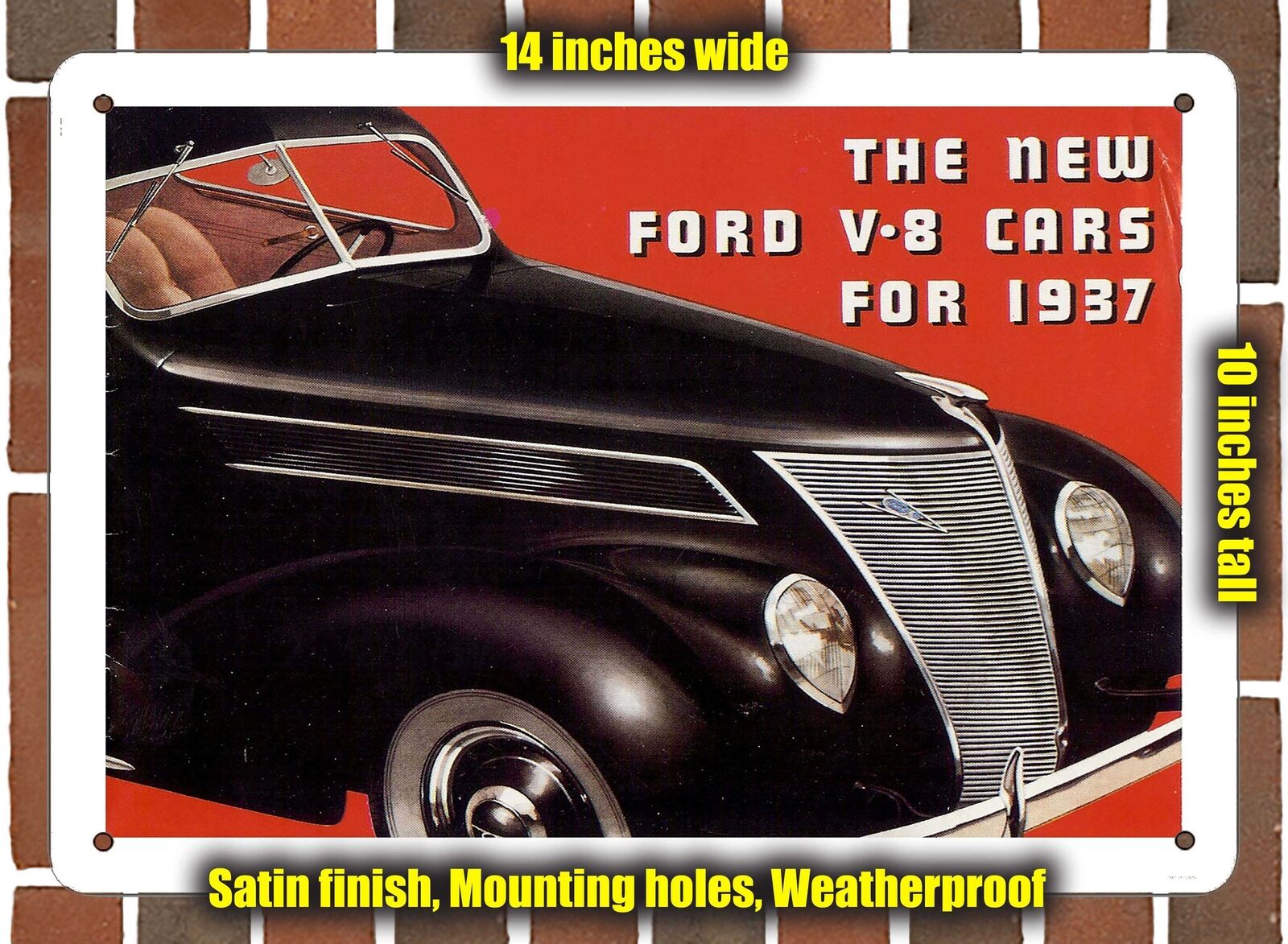METAL SIGN - 1937 Ford