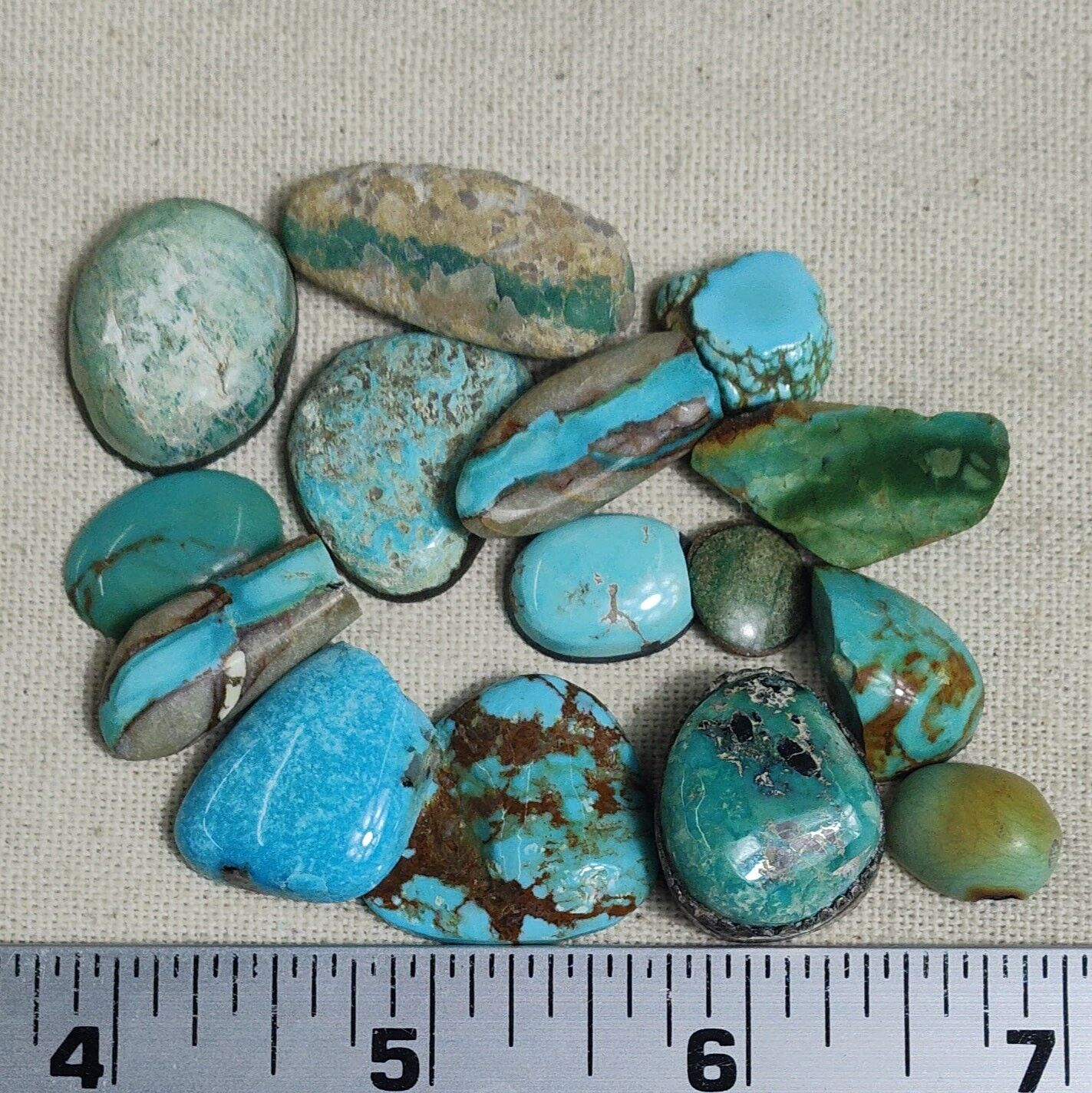 Cabochon Flawed Old Southwest Turquoise Rough Stone Gem 42 Gram Lot 34-16