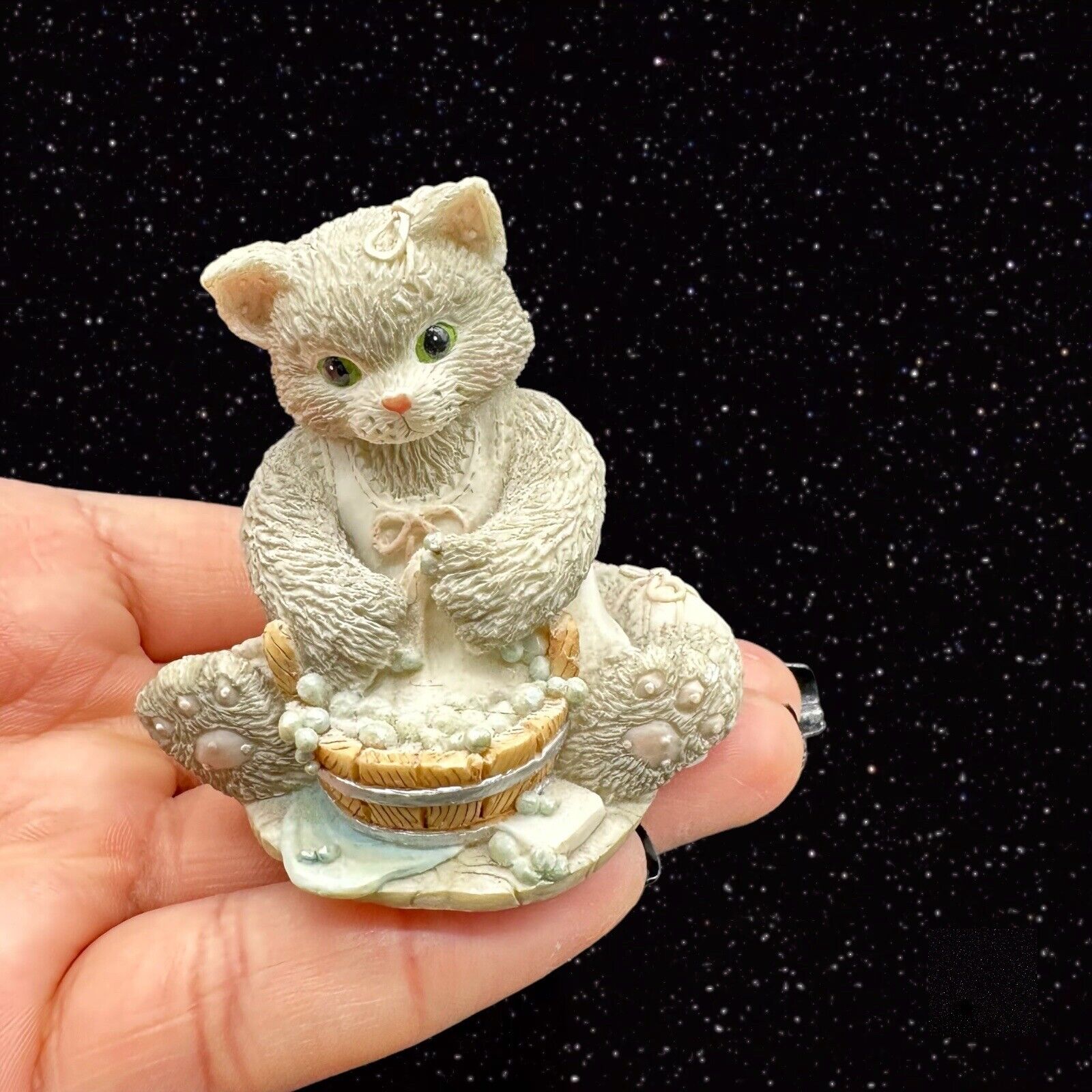 Calico Kittens Figurine Good As N Cleanliness 1994 Priscilla Hillman 2.5”T